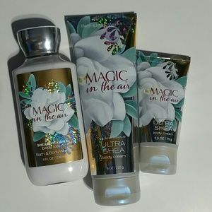3 MAGIC IN THE AIR BODY LOTION & CREAM BATH & BODY WORKS BIG & TRAVEL SIZE! NWT!